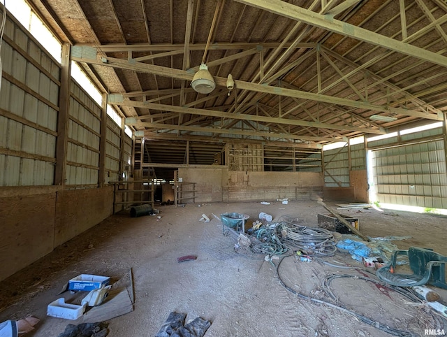 miscellaneous room with vaulted ceiling