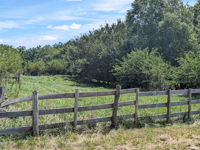 view of yard featuring a rural view