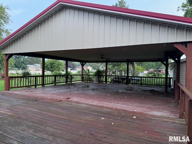 wooden deck featuring a gazebo