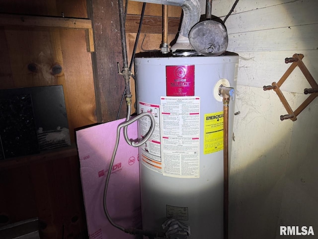 utilities featuring gas water heater