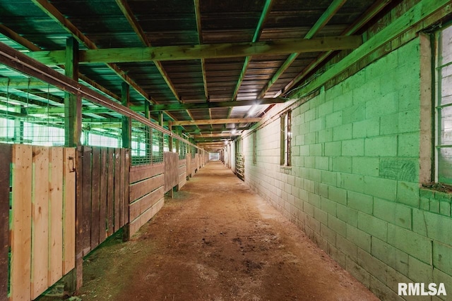 view of horse barn