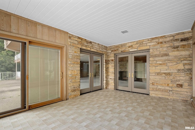 view of patio featuring french doors