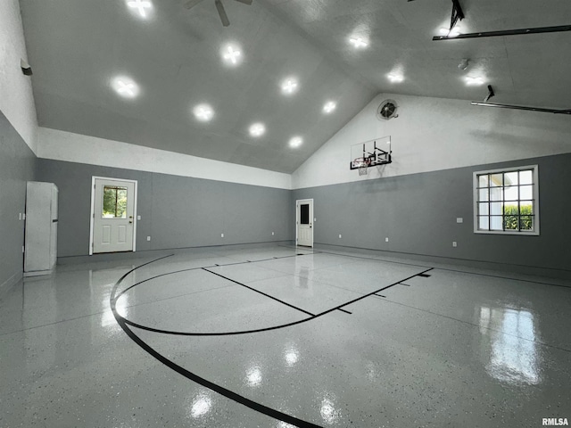 view of basketball court with a wealth of natural light