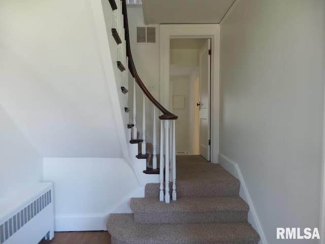 stairs with radiator