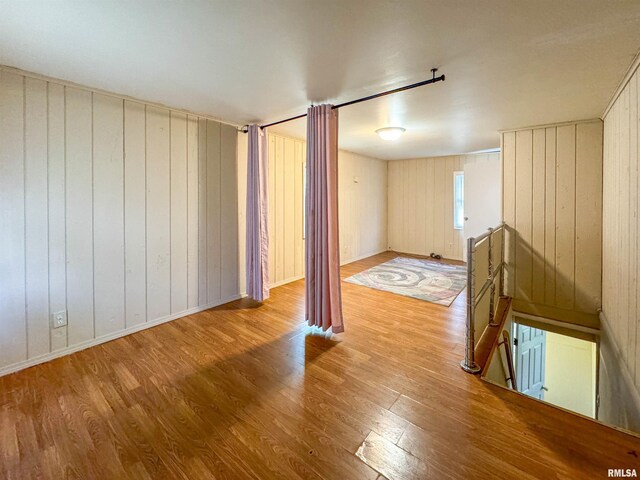 empty room featuring light wood-type flooring