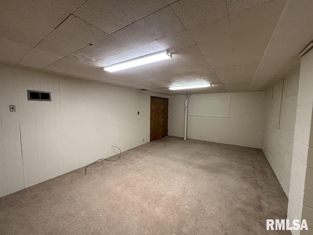 849 E Franklin St, Macomb, IL 61455 - finished basement featuring light colored carpet