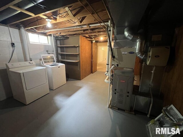 849 E Franklin St, Macomb, IL 61455 - basement featuring separate washer and dryer