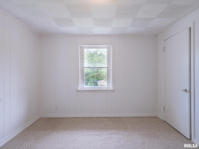 view of spare room
