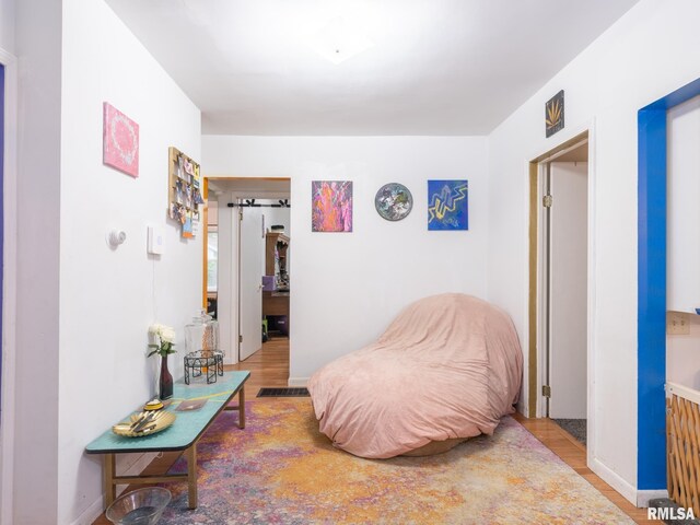 interior space with wood-type flooring