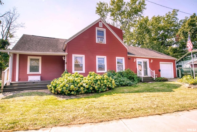 view of front of home with a front yard