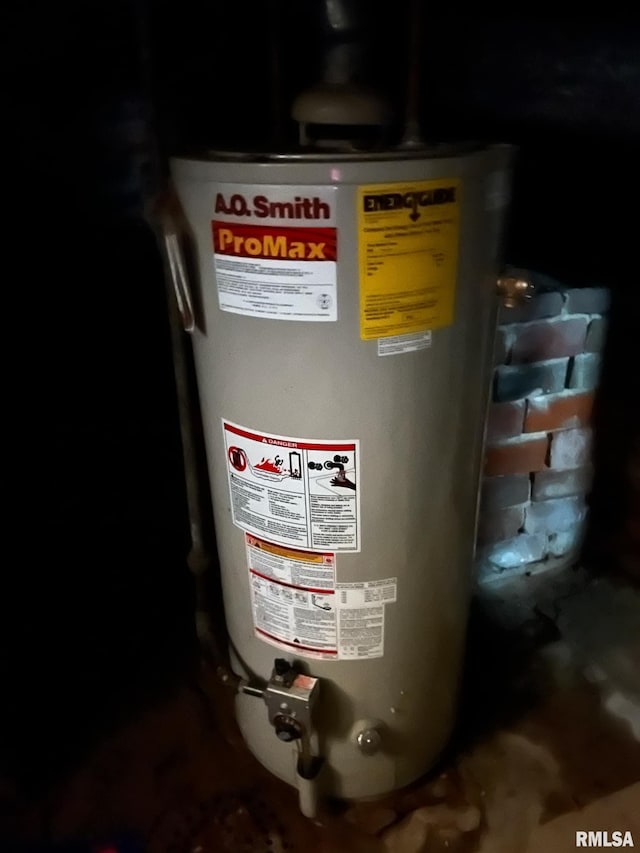 utilities featuring gas water heater