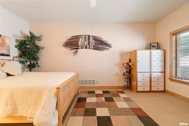 bedroom with carpet flooring