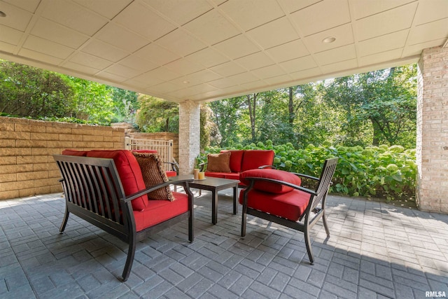 view of patio / terrace featuring outdoor lounge area