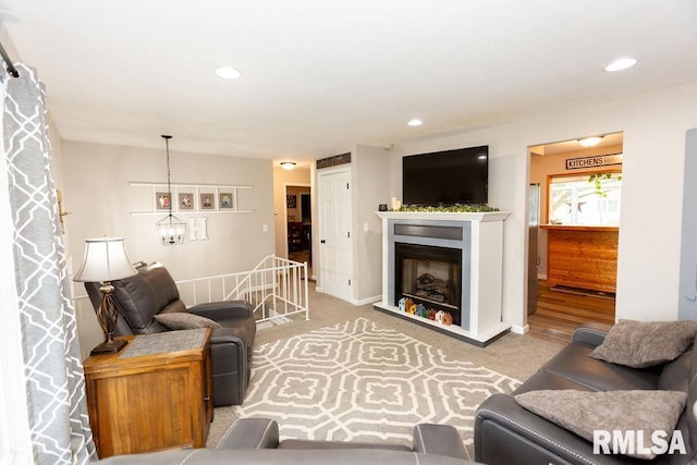 view of carpeted living room