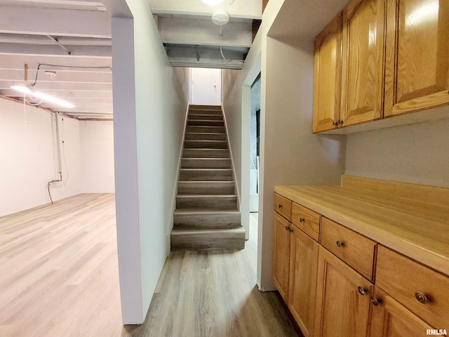 interior space with hardwood / wood-style floors