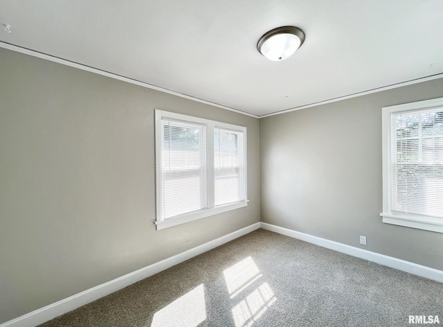 carpeted empty room with a healthy amount of sunlight