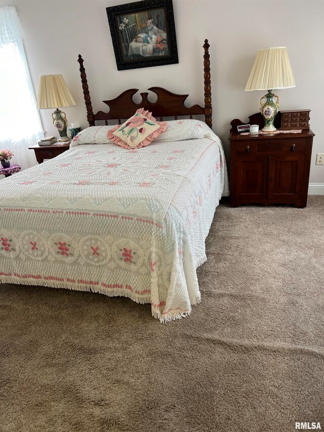 view of carpeted bedroom