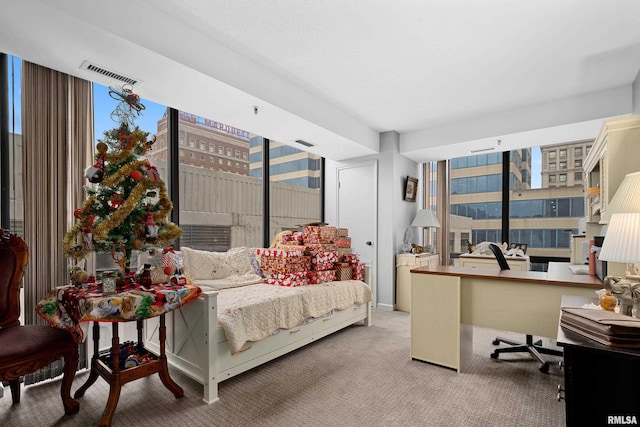 bedroom featuring carpet flooring