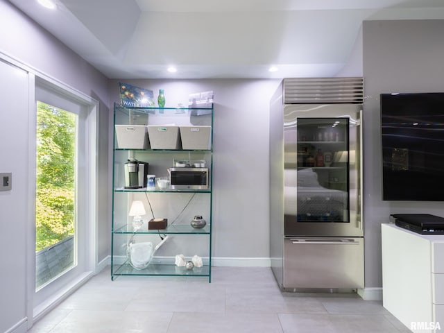 interior space with stainless steel appliances