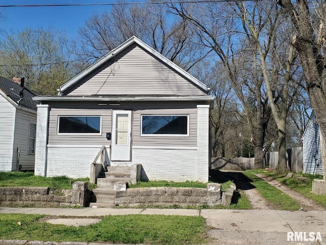 view of bungalow-style home