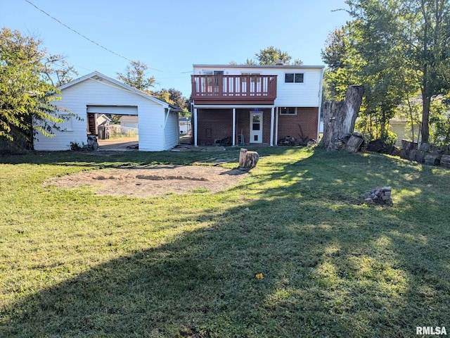 back of house with a carport and a yard