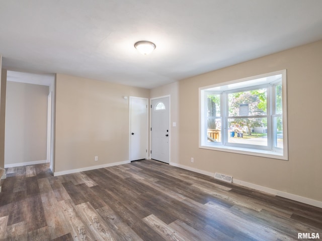 entryway featuring dark hardwood / wood-style flooring