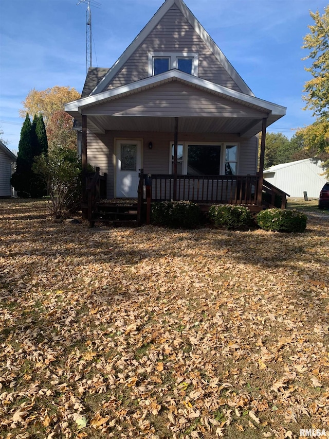 view of front of house featuring covered porch