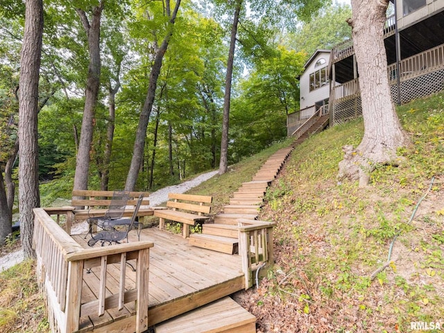 view of wooden terrace