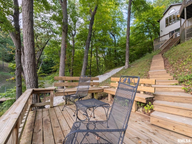 view of wooden terrace