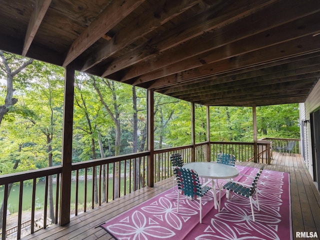 view of wooden terrace