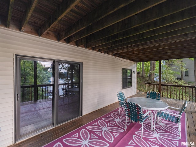 view of wooden terrace