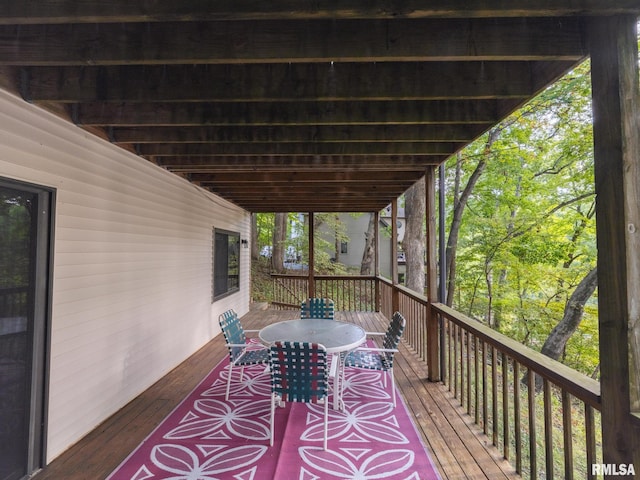 view of wooden terrace