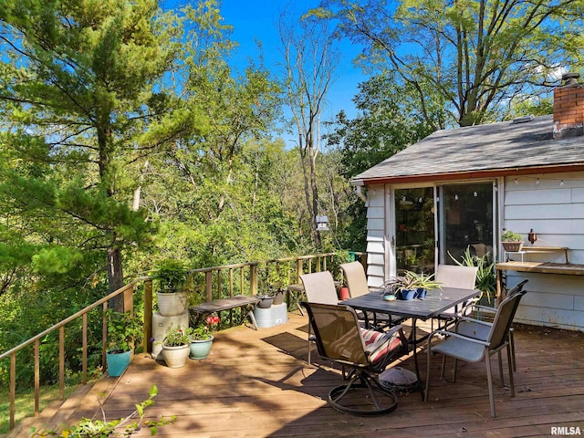 view of patio featuring a deck