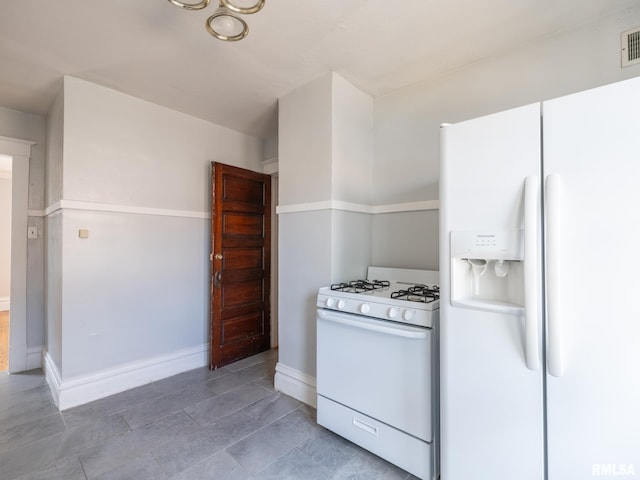 kitchen with white appliances