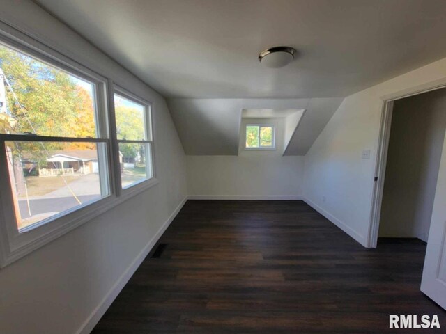 interior space featuring dark hardwood / wood-style floors and built in features