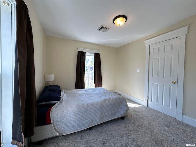 view of carpeted bedroom