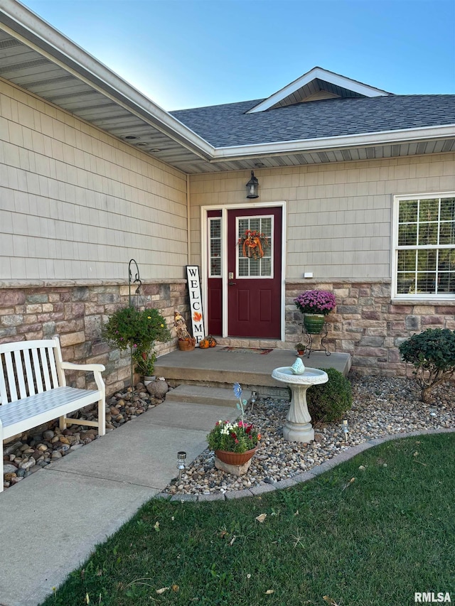 view of doorway to property