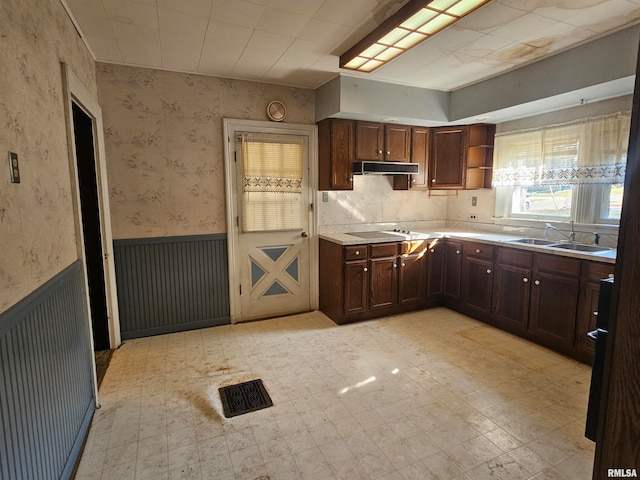 kitchen featuring stovetop and sink