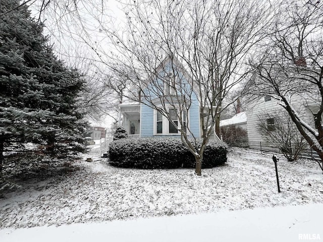 view of snowy yard