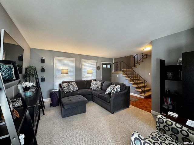 view of carpeted living room