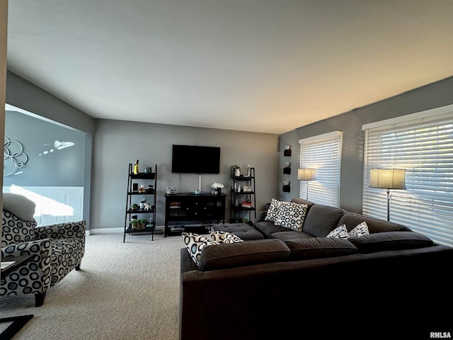 view of carpeted living room