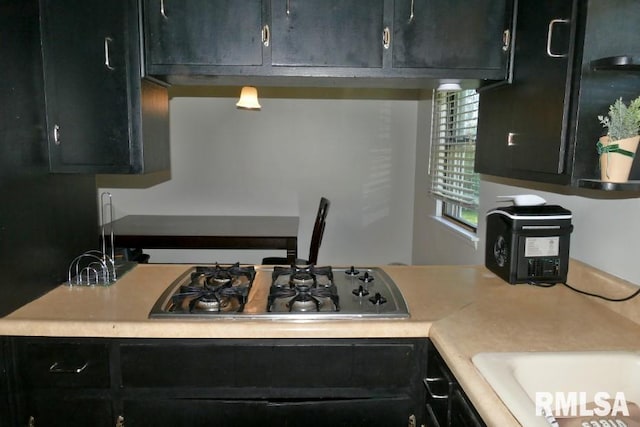 kitchen featuring stainless steel gas cooktop