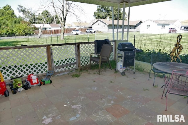 view of patio with grilling area