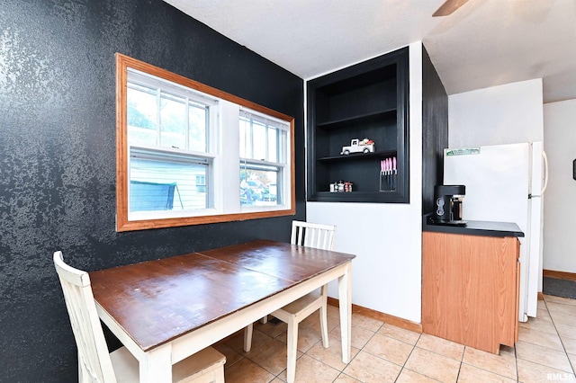 view of tiled dining room