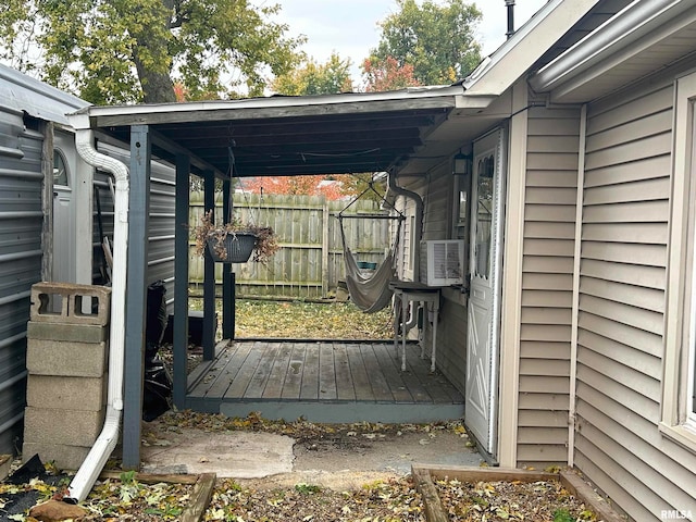 view of patio with a deck