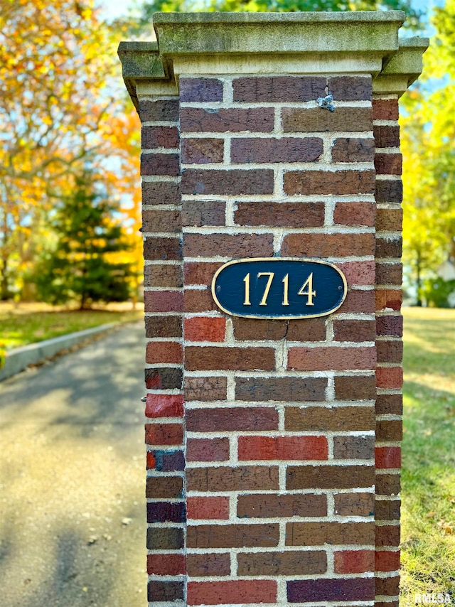 view of community sign