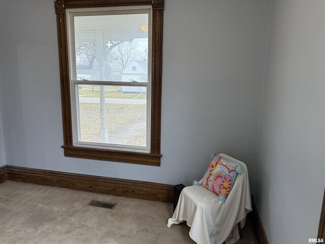 view of carpeted spare room