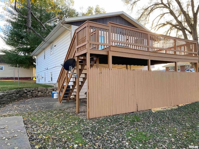 exterior space featuring a deck