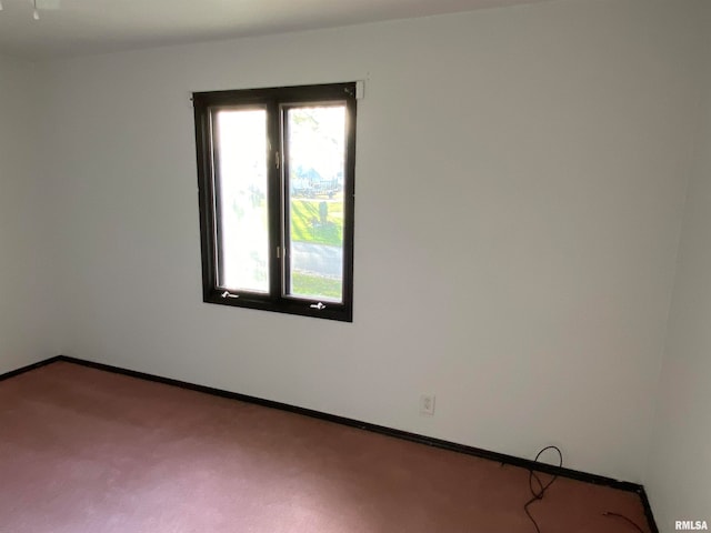 unfurnished room featuring carpet and a wealth of natural light