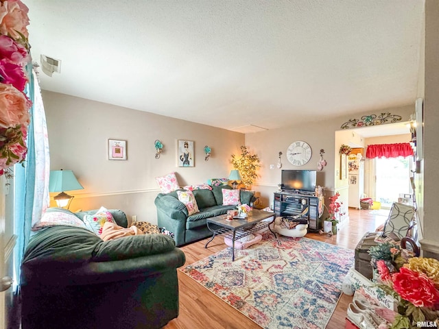 living room featuring hardwood / wood-style floors